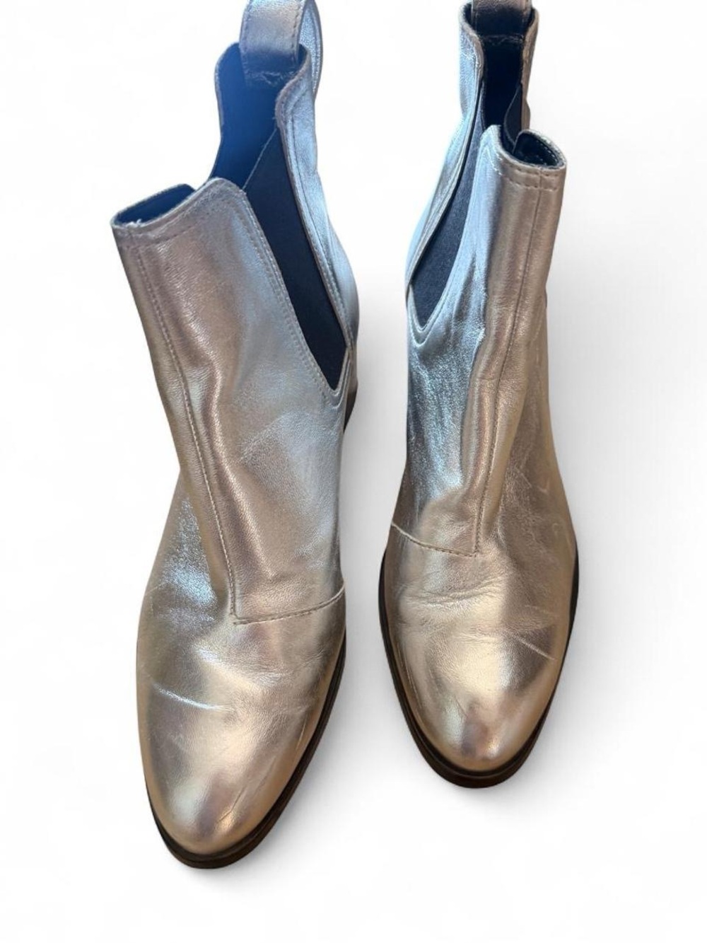rag & bone Metallic Silver Chelsea Ankle Boots